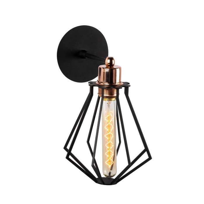Opviq Lámpara de pared N-1042 Negro y Bronce Opviq Lámpara de pared N-1042 Negro y Bronce